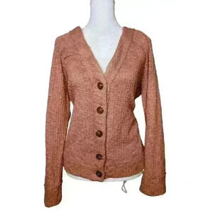 Two by Vince Camuto burnt orange button cardigan size large